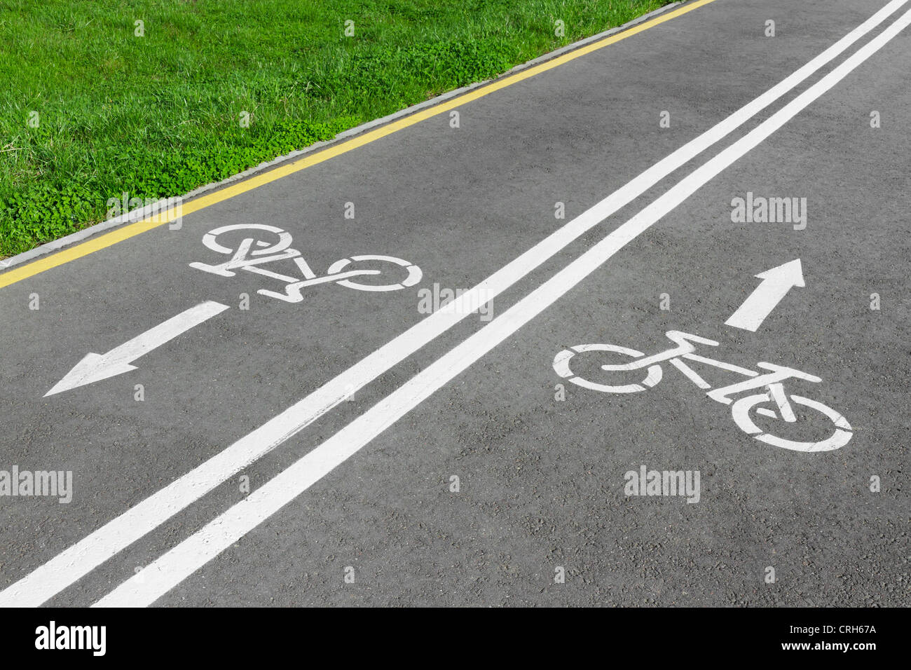 bike lane, road for bicycles Stock Photo Alamy