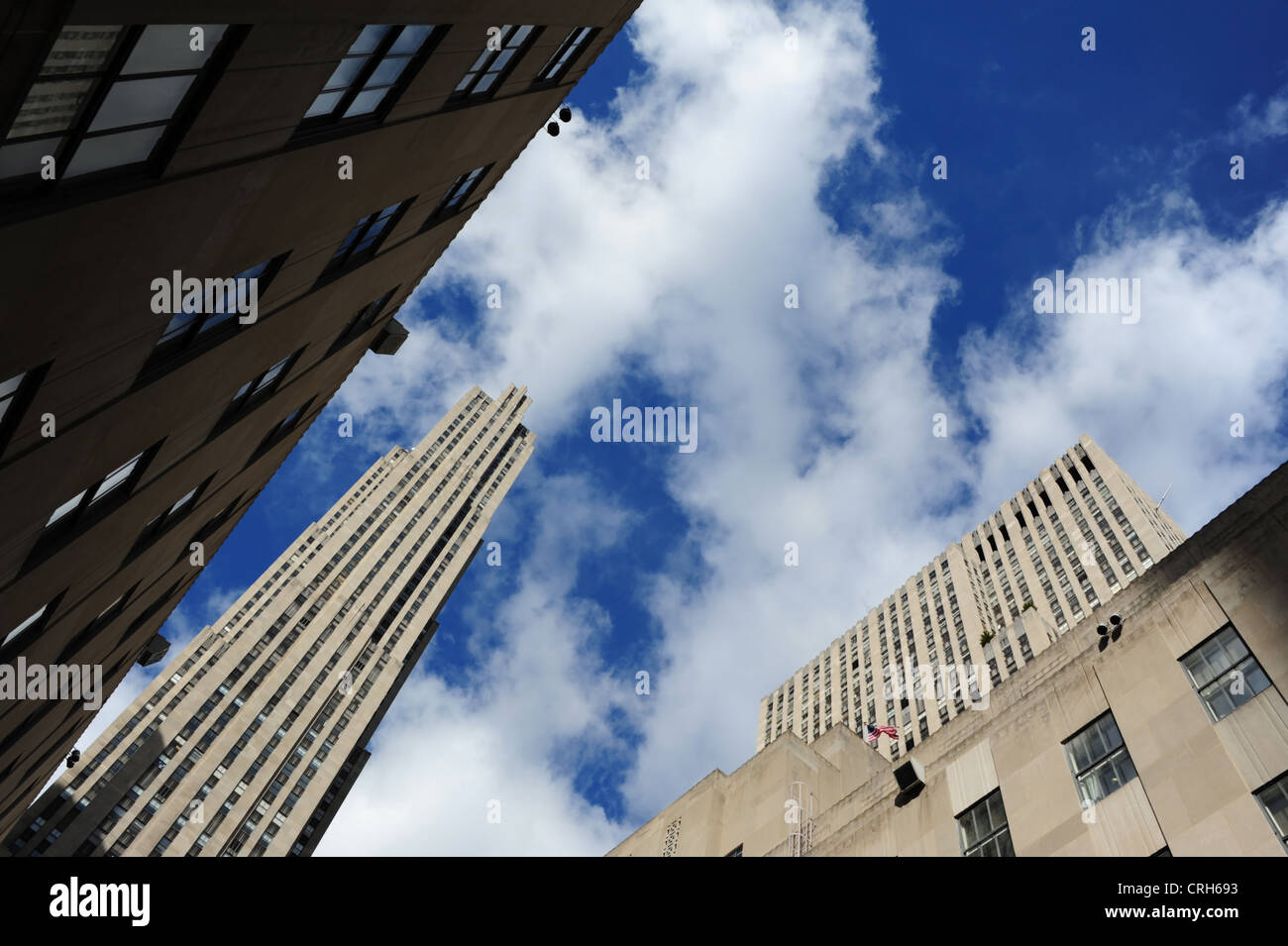 Buildings tall multi storey blocks skyscrapers rising left side view hi ...