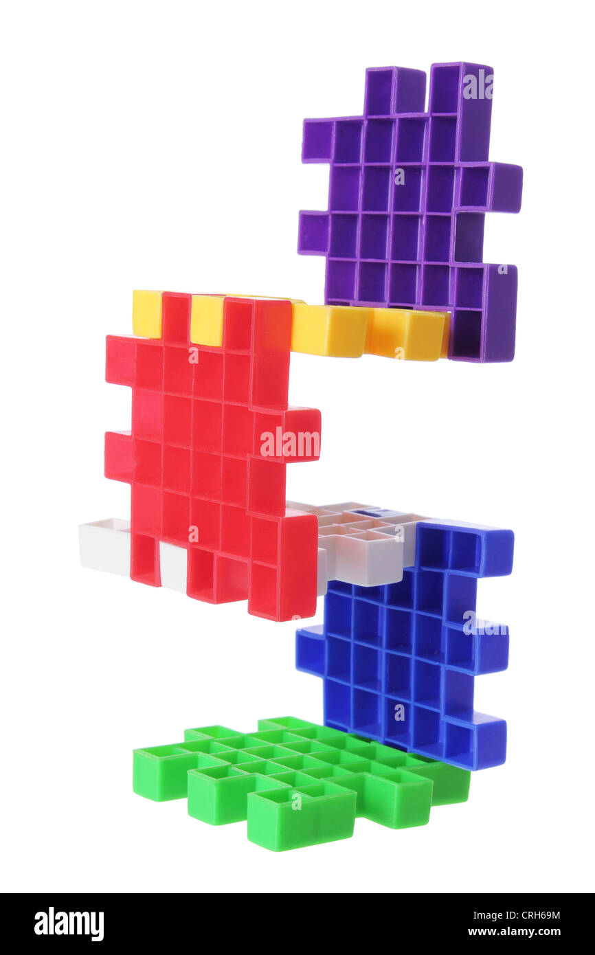 Plastic Puzzle Pieces Stock Photo Alamy