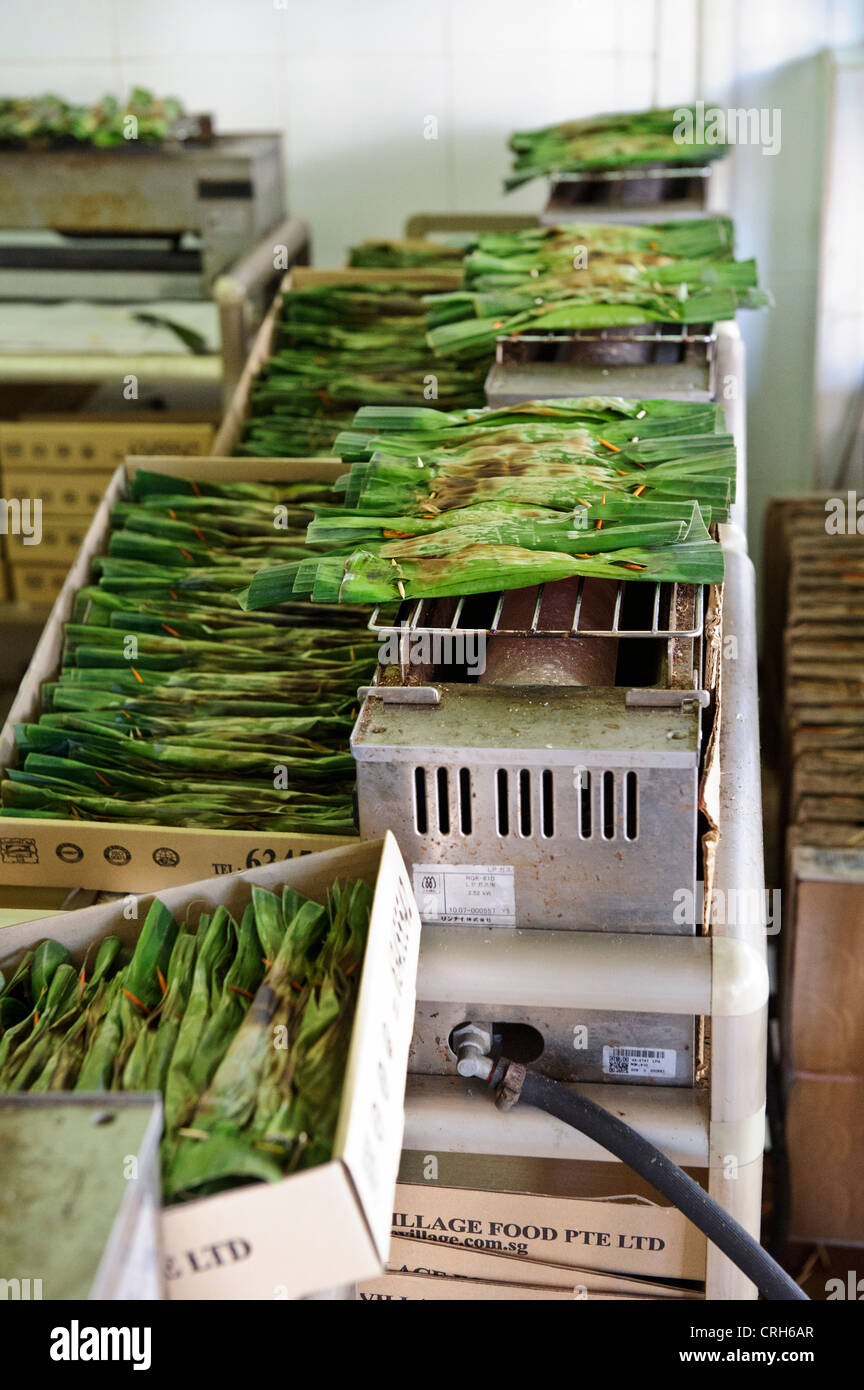 Steaming Otah, Singapore Stock Photo Alamy