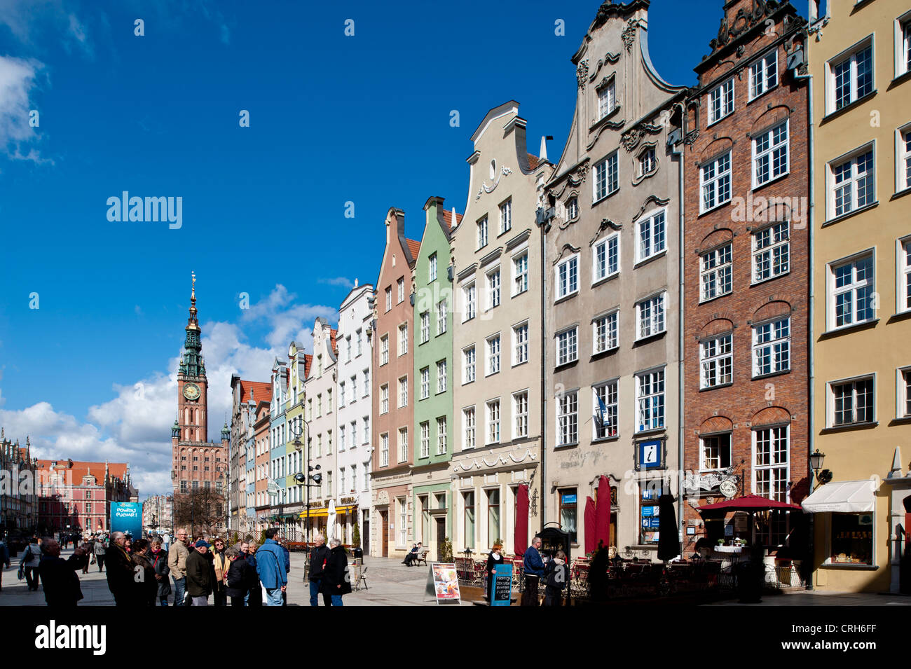 Long Market, Old Town, Gdansk, Poland Stock Photo