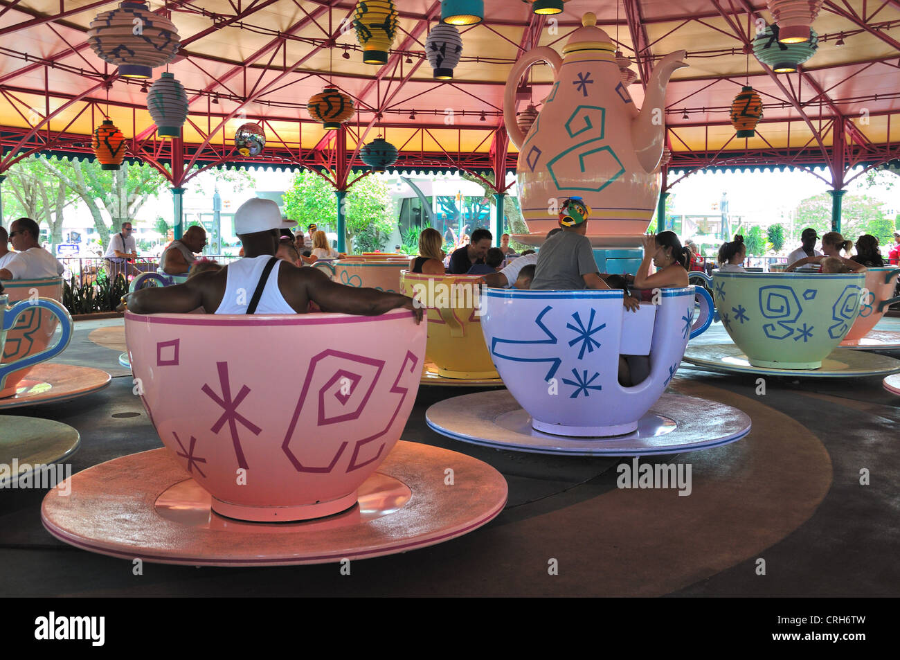 Tea cup ride in the Magic Kingdom at Disney World Stock Photo - Alamy