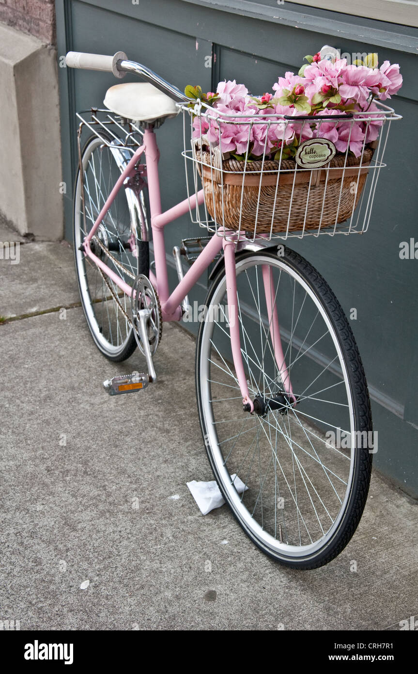 Ladies pink on sale bike with basket