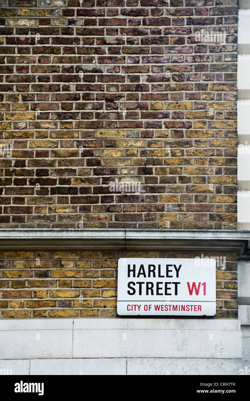 Harley Street sign London, England Stock Photo