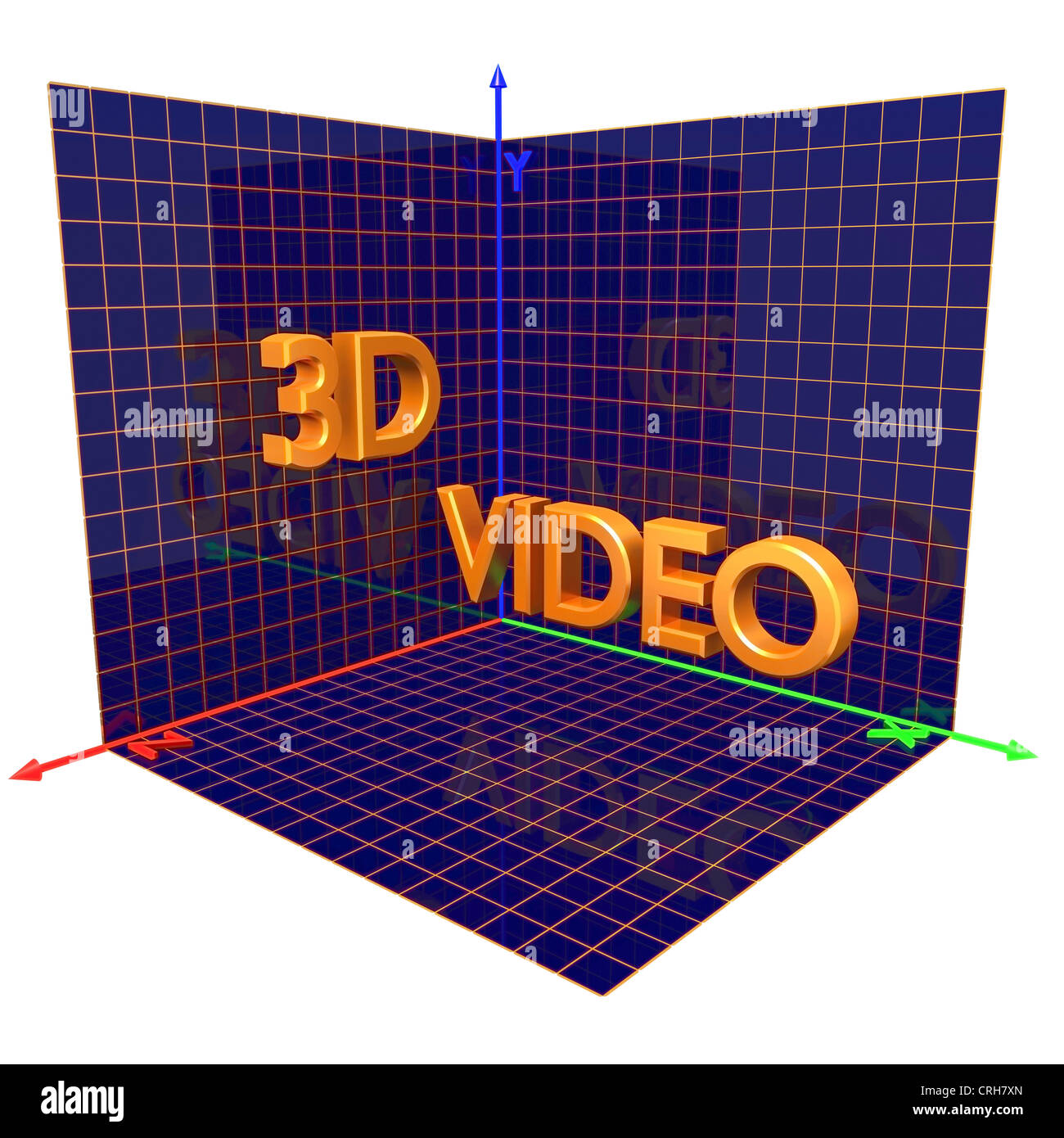 Axes of the coordinates, three planes of a projection Stock Photo Alamy