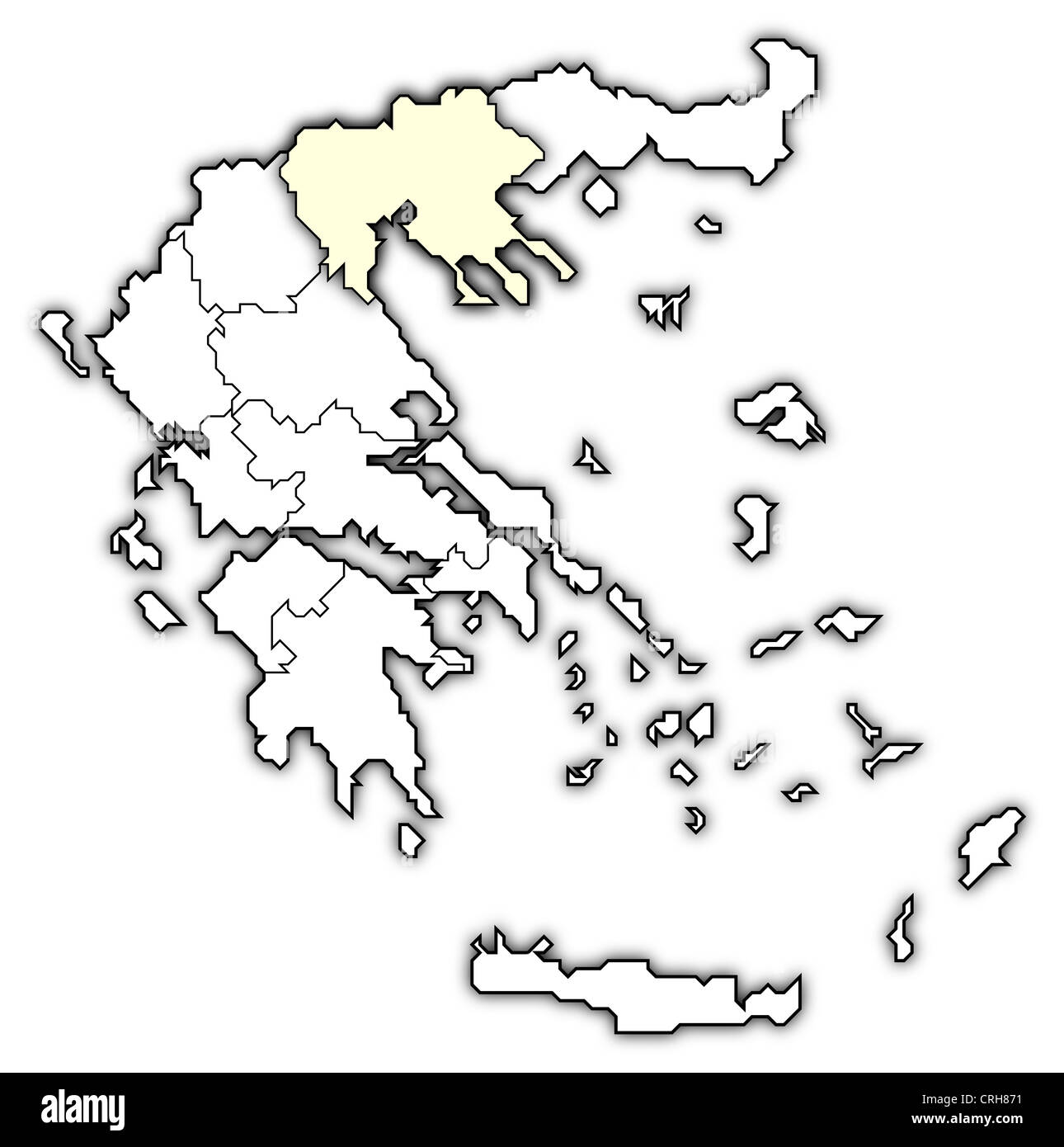 Greece macedonia map hires stock photography and images Alamy