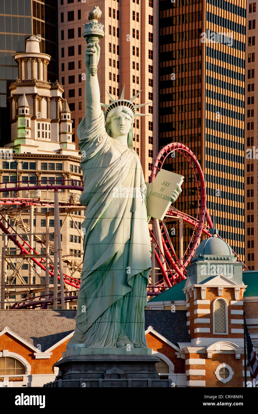 LAS VEGAS, NEVADA, USA JUNE 14, 2012 Replica statue outside New York