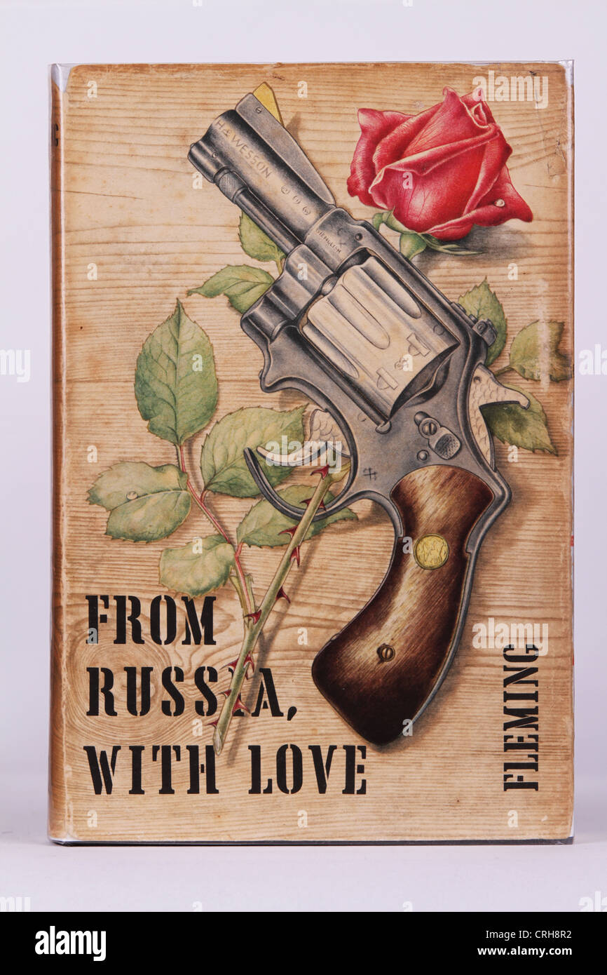 From Russia with Love Ian Fleming Book Cover Original first edition James Bond 007 Stock Photo