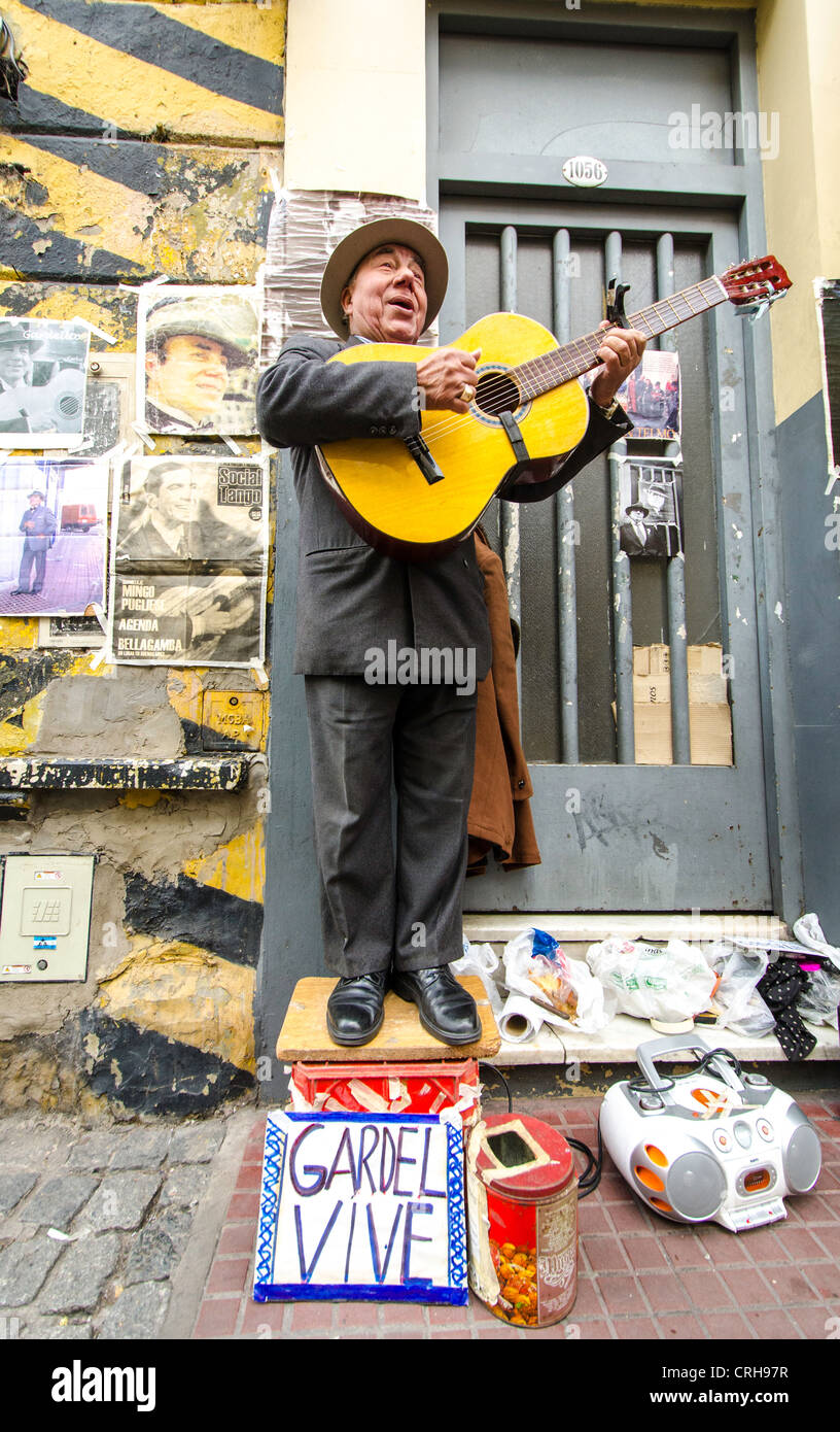 Street performer San Telmo Buenos Aires Argentina South America Stock Photo
