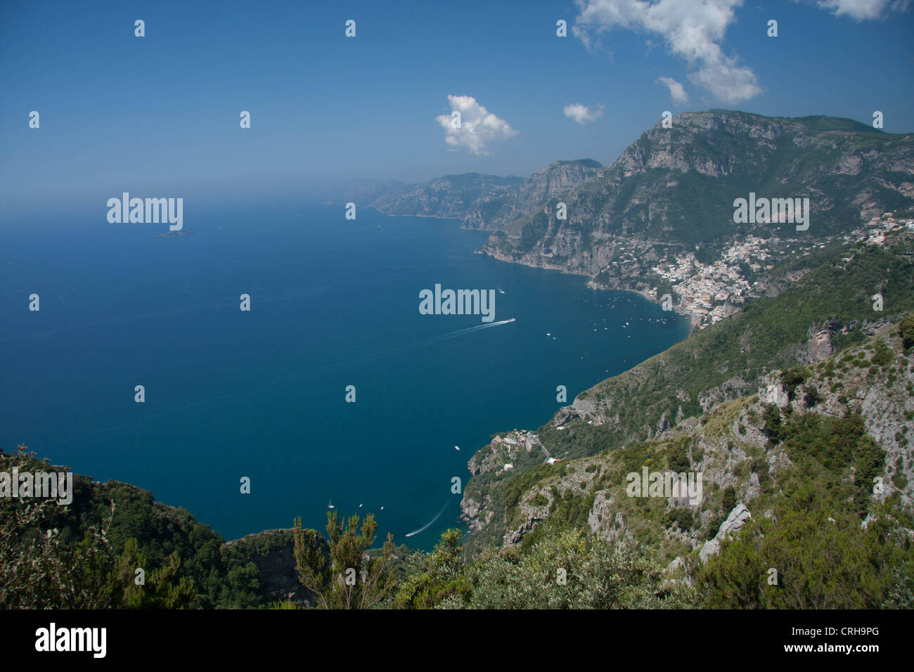 The Amalfi Coastline, near Positano, Italy Stock Photo
