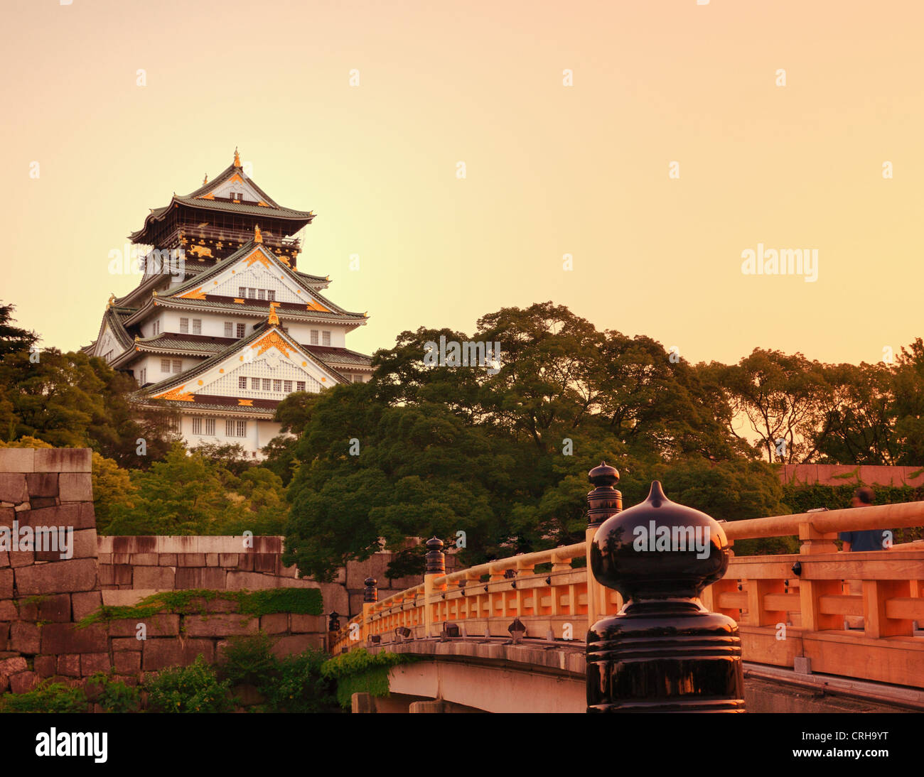 Osaka Castle in Osaka, Japan. Stock Photo