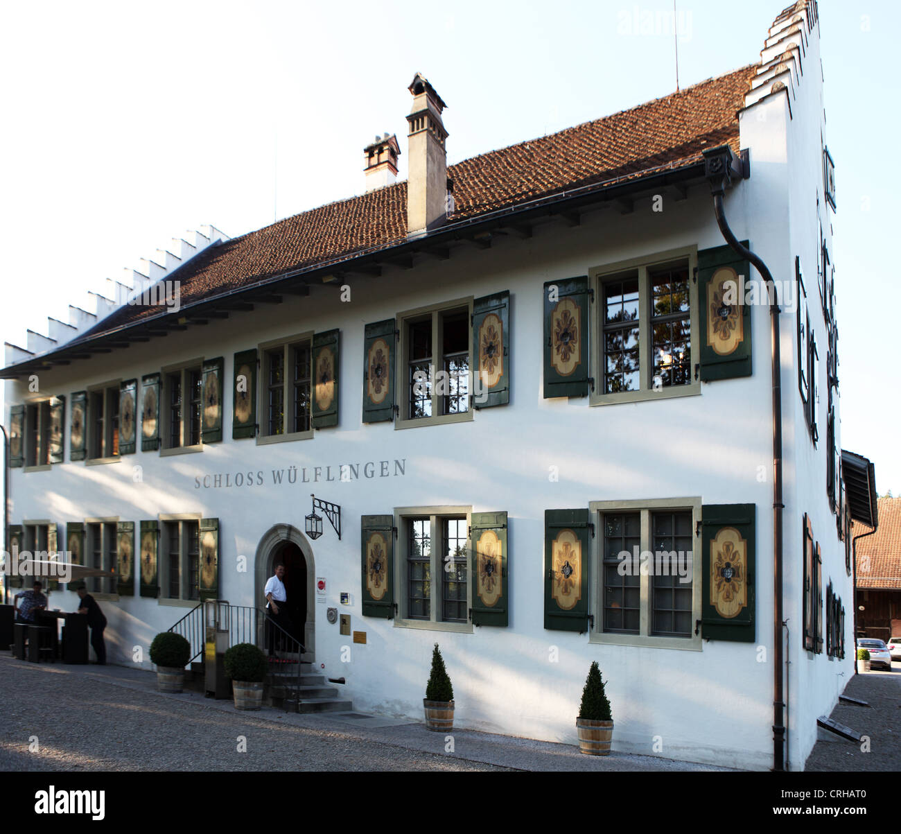 Schloss Wulflingen 17th century manor, now a restaurant, Wulflingen, near Winterthur, Switzerland Stock Photo
