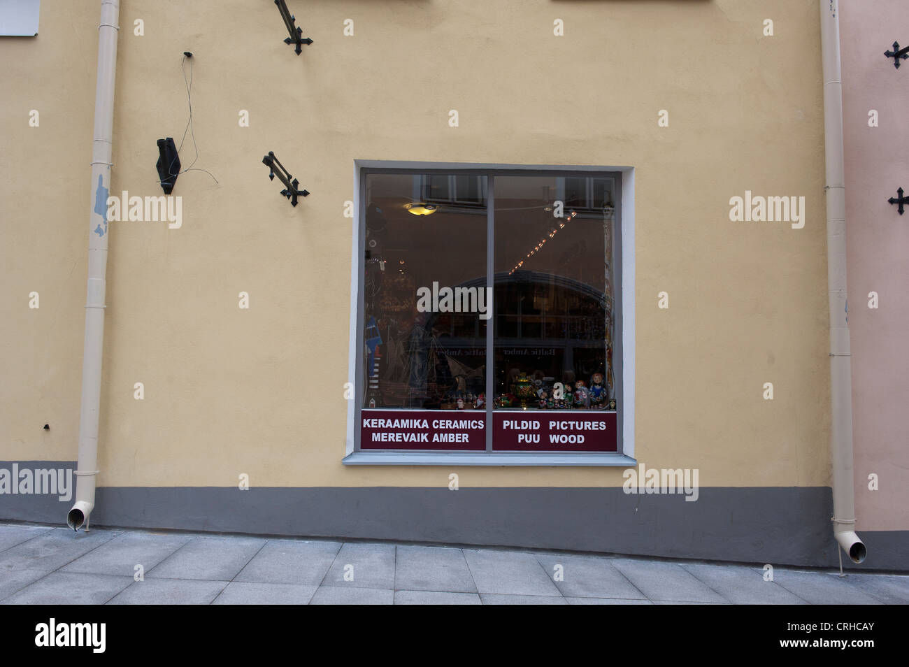 A souvenir shop window in Tallinn, Estonia, Baltic States Stock Photo