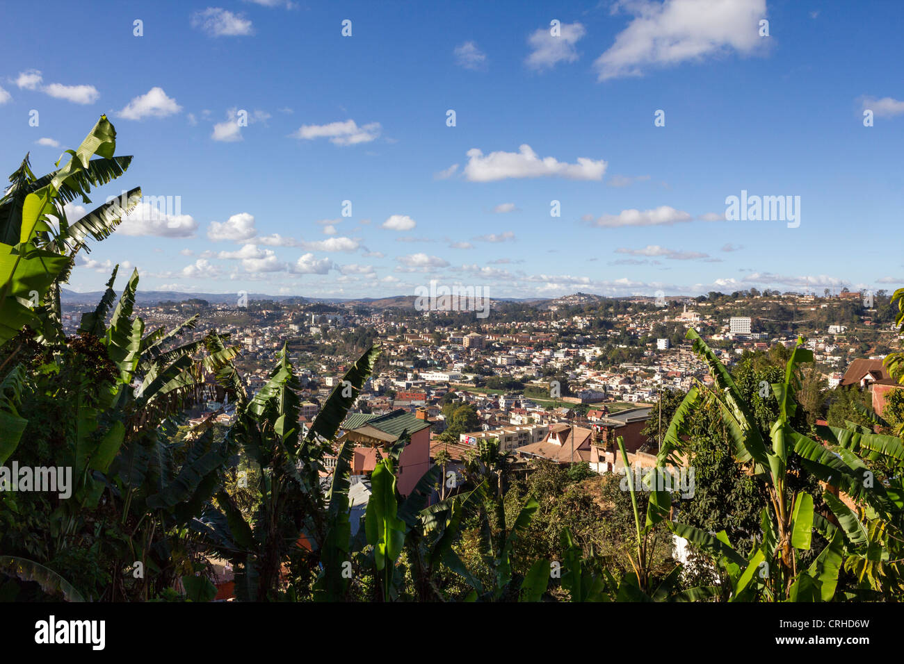 view of Antananarivo, capital city of Madagascar Stock Photo