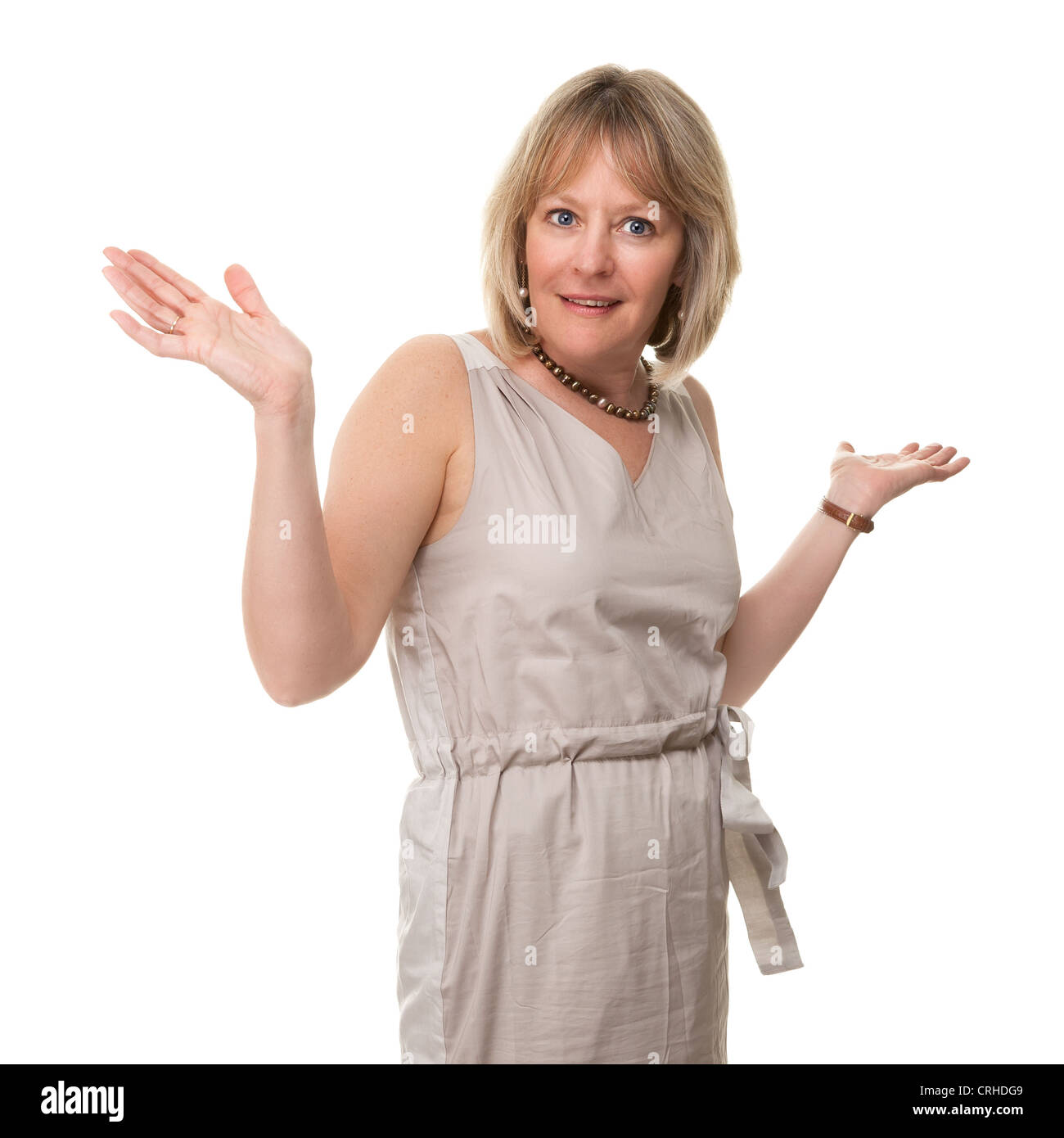 Mature blonde woman surprised expression hi-res stock photography and ...