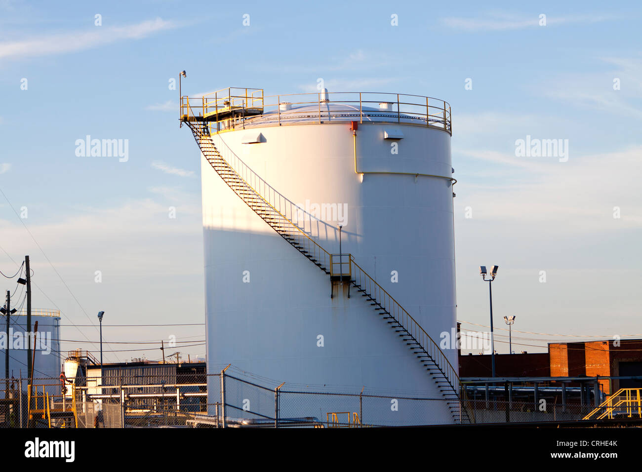 Refinery oil and gas storage tank in Montreal, Canada Stock Photo Alamy