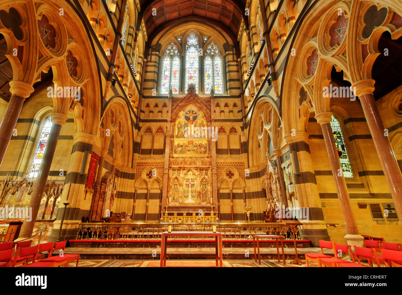 Inside St Pauls Cathedral Melbourne Australia Stock Photo