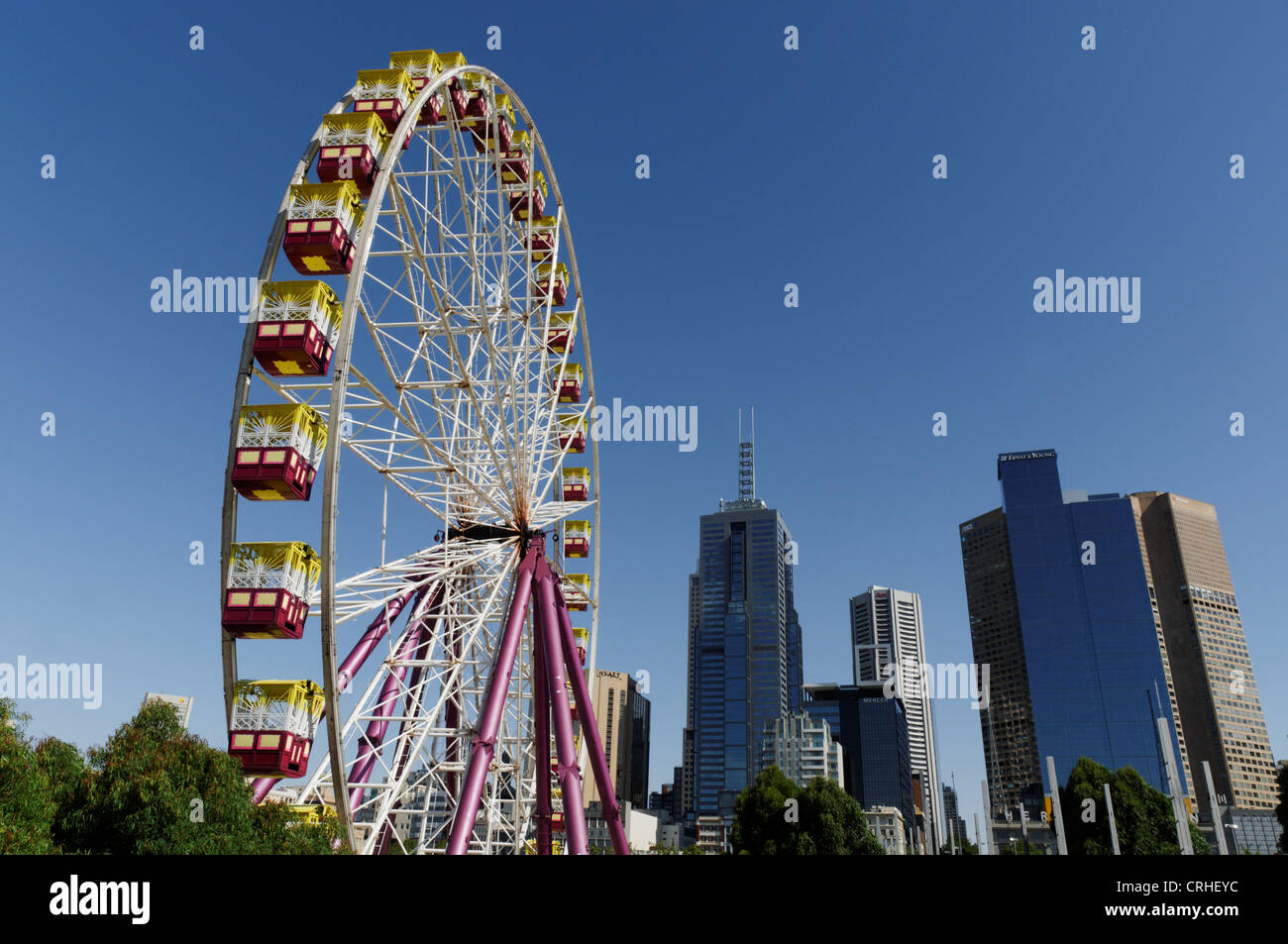 The big wheel at Birrarung Marr, Melbourne Stock Photo Alamy