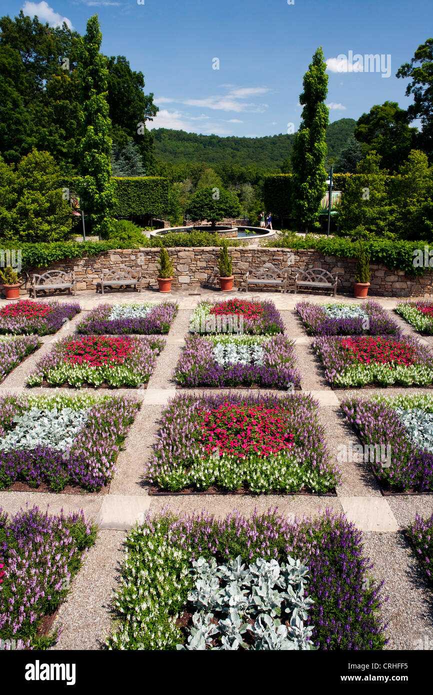 Quilt Garden - North Carolina Arboretum - Asheville, North Carolina, USA Stock Photo