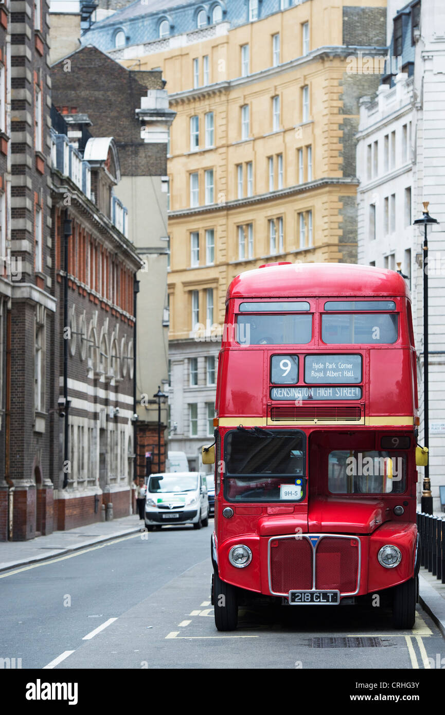 London Routemaster bus parked in Great Scotland yard road. London Stock Photo