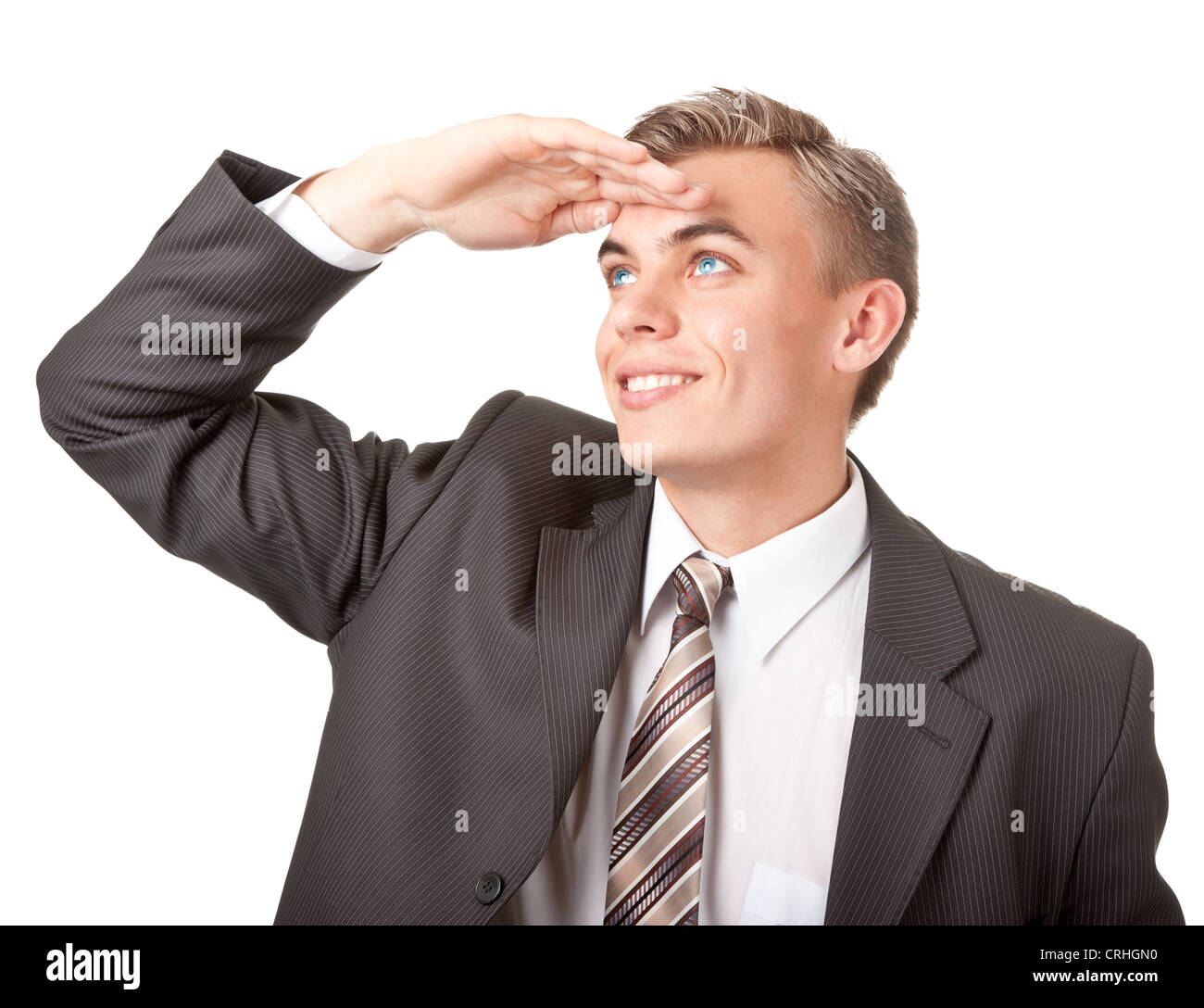 man in office clothes on a white background Stock Photo
