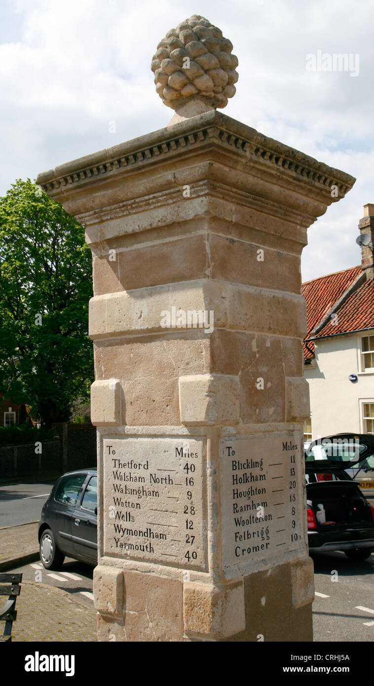 Milestone Holt Norfolk England UK Stock Photo Alamy