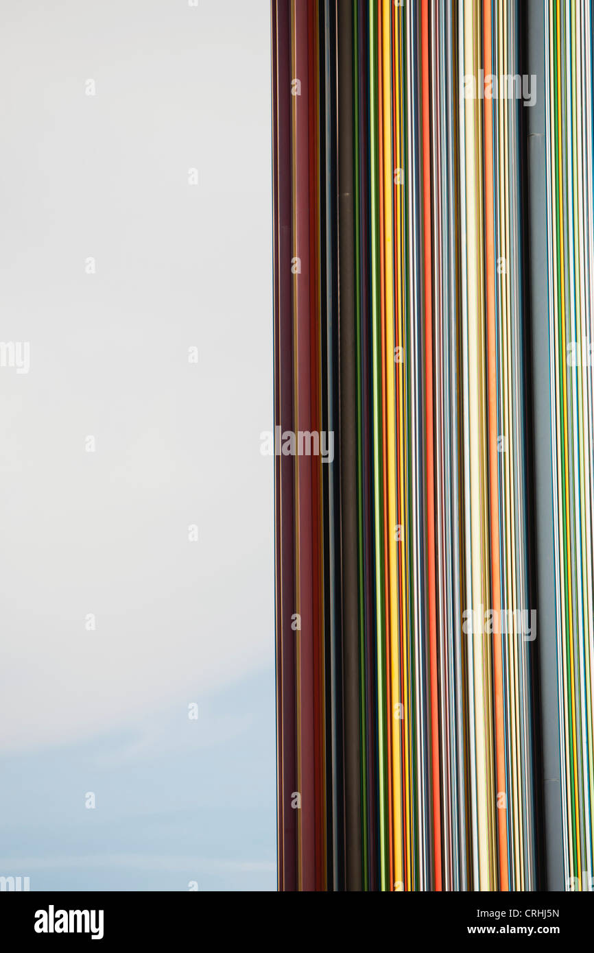 Abstract of striped facade, cropped Stock Photo