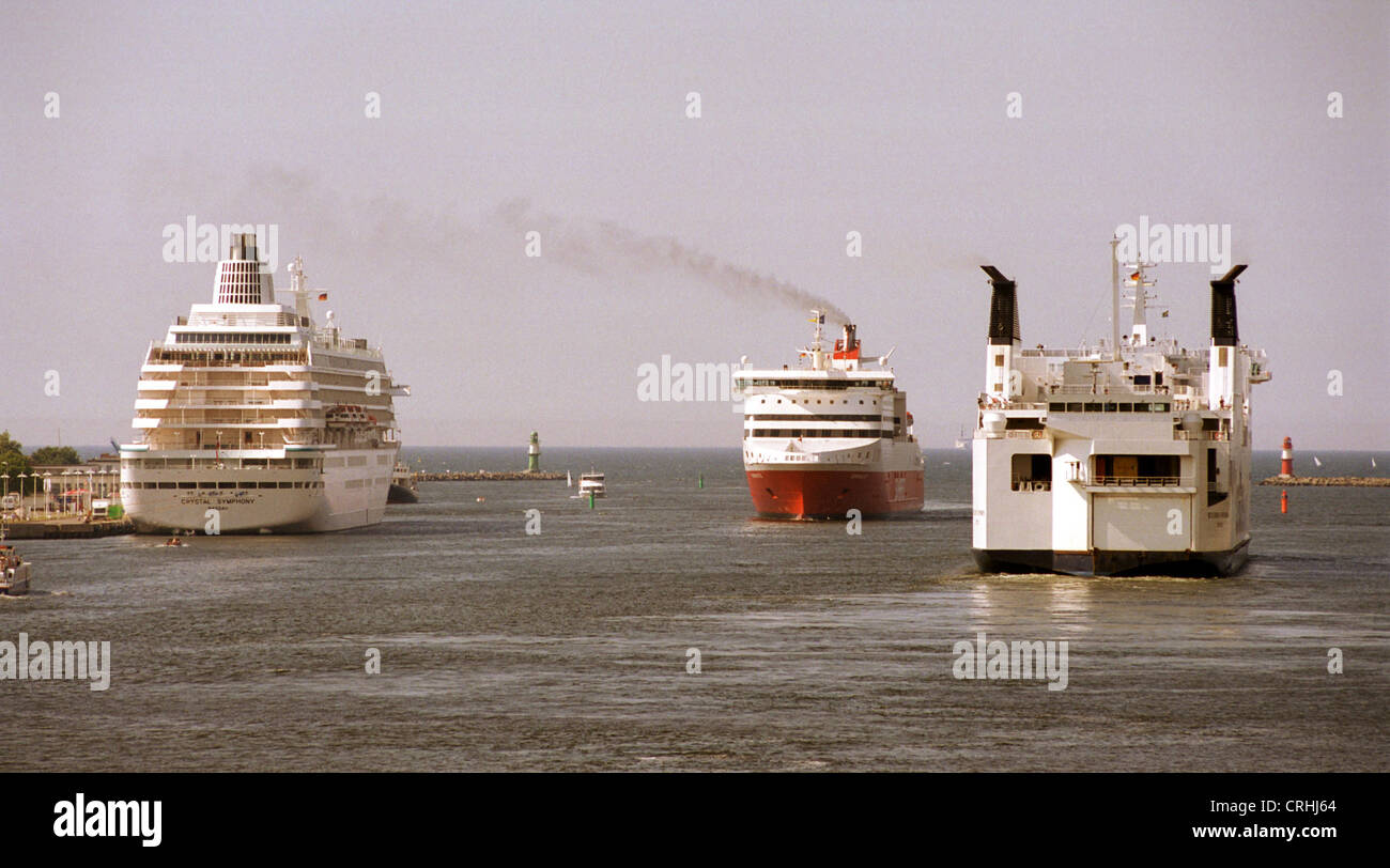Rostock, Germany, ferries Stock Photo Alamy