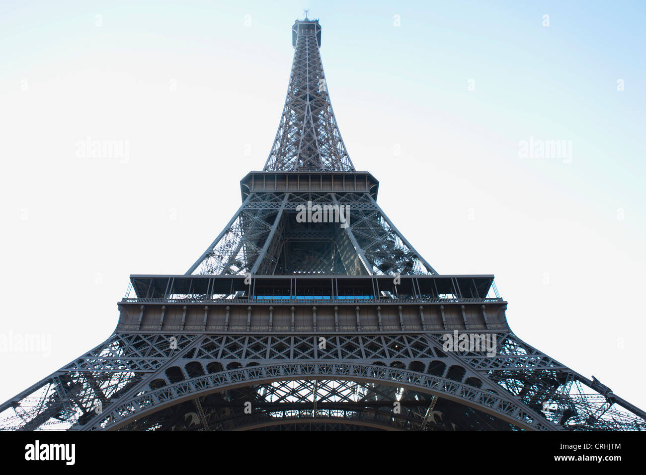 France, Paris, Eiffel Tower, low angle view Stock Photo