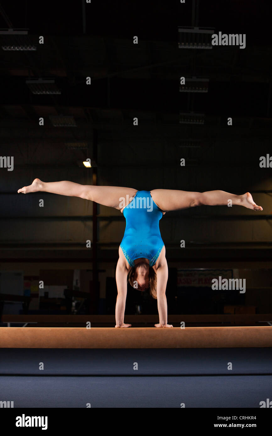 Gymnastics Beam Handstand
