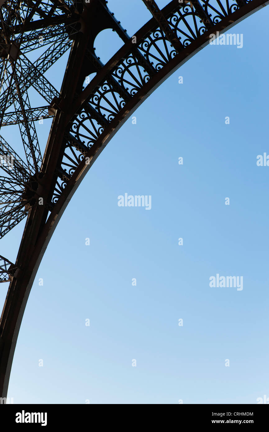 Arch of Eiffel Tower, Paris, France Stock Photo