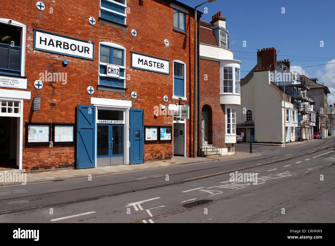 THE HARBOUR MASTERS OFFICE. CUSTOM HOUSE QUAY. WEYMOUTH DORSET Stock Photo Alamy