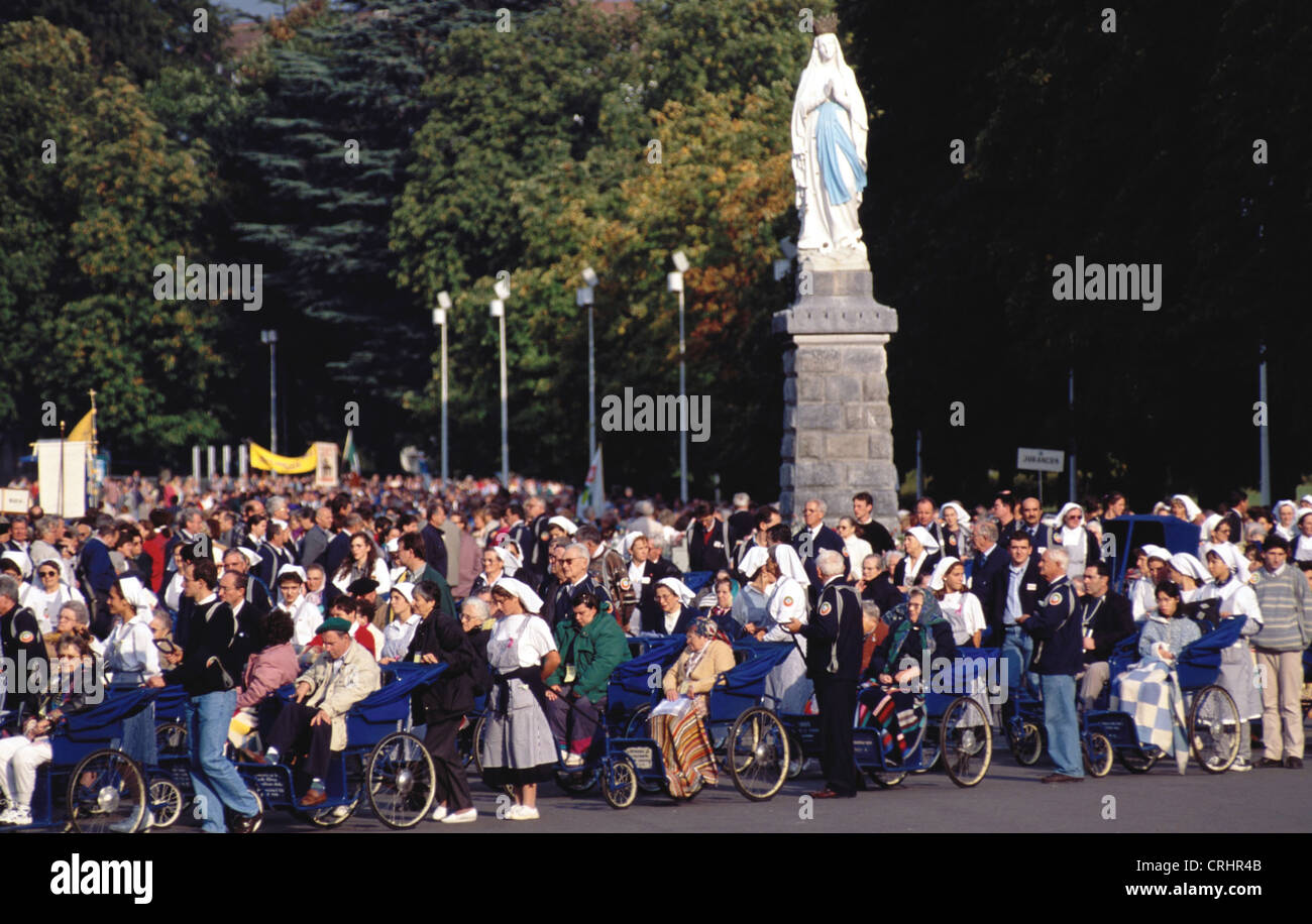 Lourdes, France, In The Pilgrimage Procession Stock Photo - Alamy