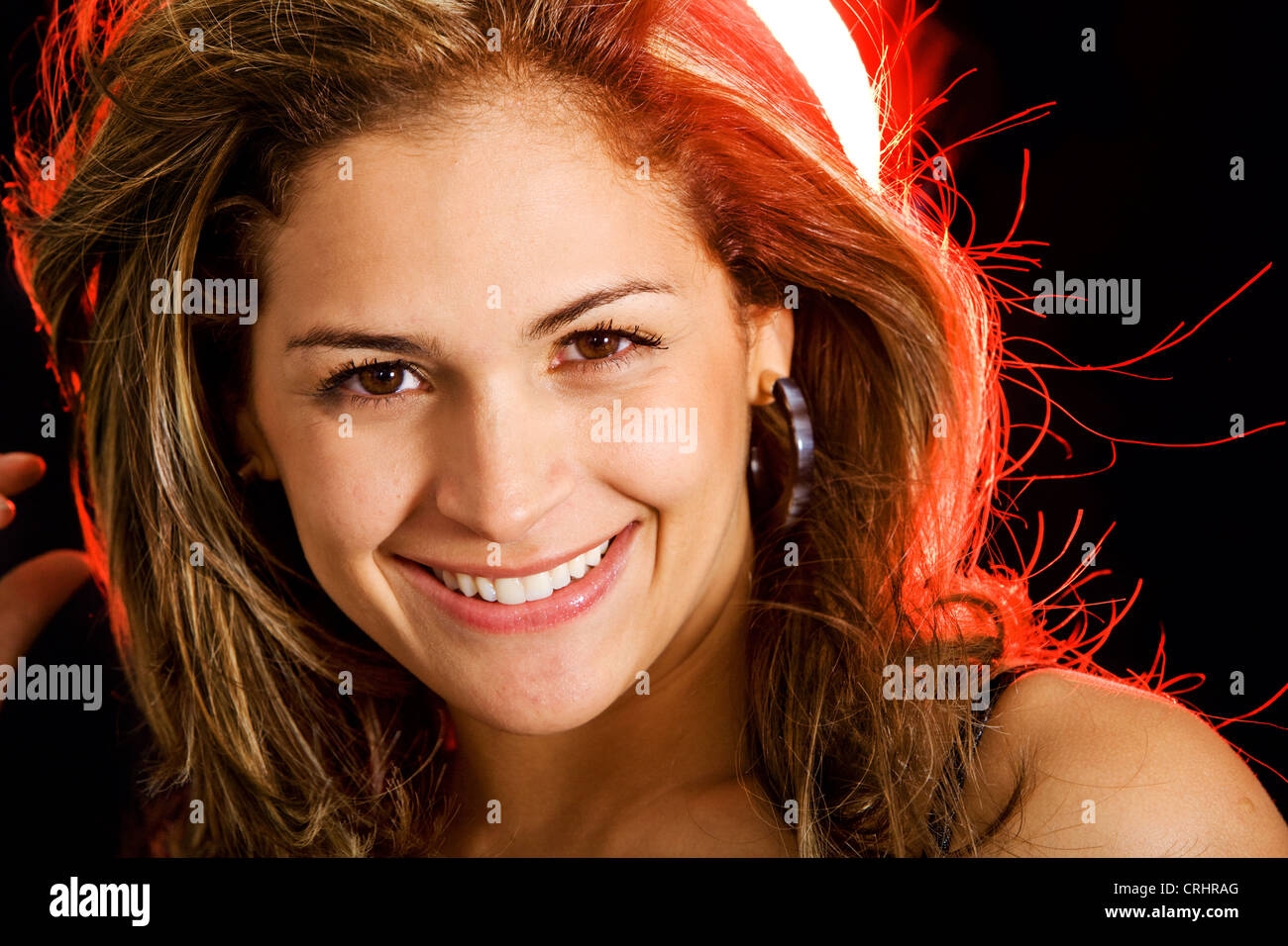 beautiful woman smiling Stock Photo