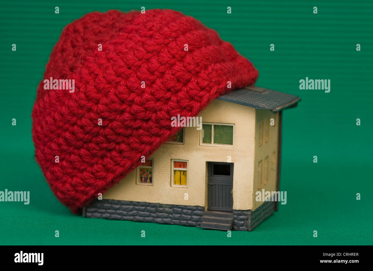 symbolic for heat insulation, passive house Stock Photo