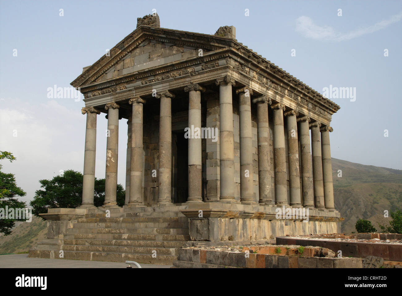 hellenistic temple in Garni, Armenia Stock Photo