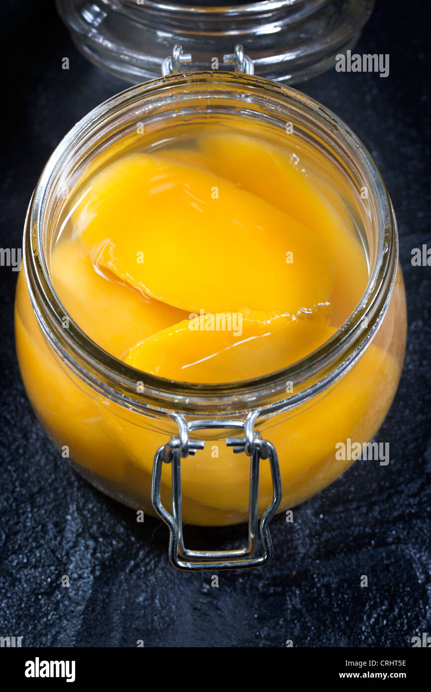 Sliced Mango in Glass Stoarge Jar Stock Photo Alamy