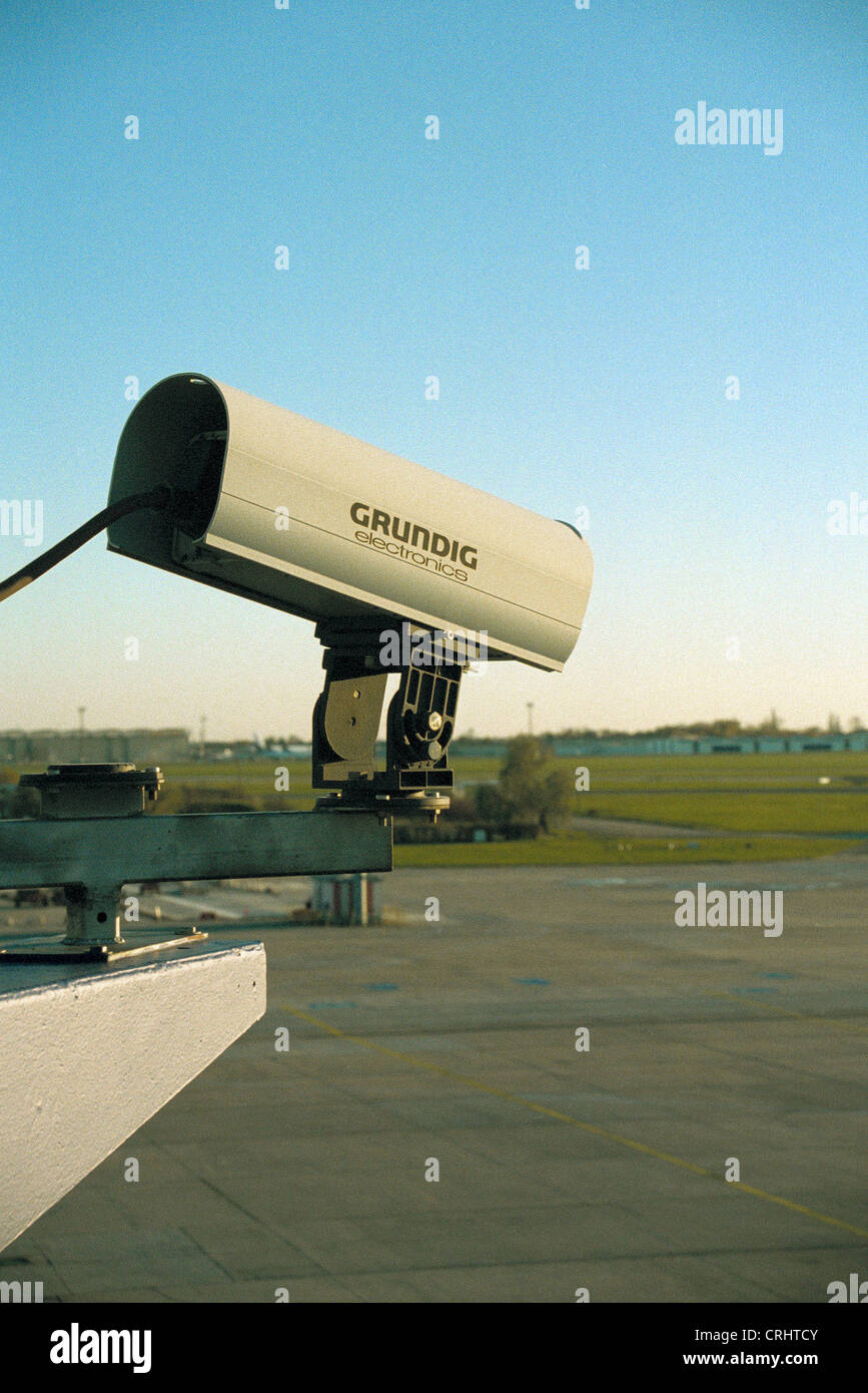 Berlin, Germany, surveillance camera for the airfield of the airport
