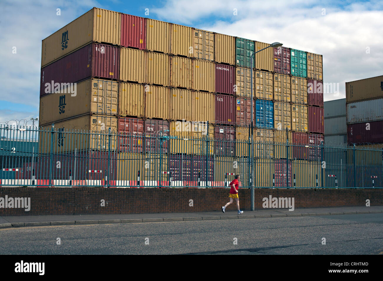 greenock container port scotland Stock Photo Alamy