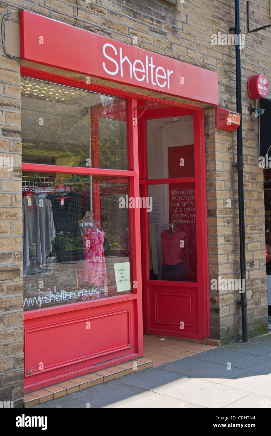 Shelter charity shop, Hebden Bridge Stock Photo Alamy
