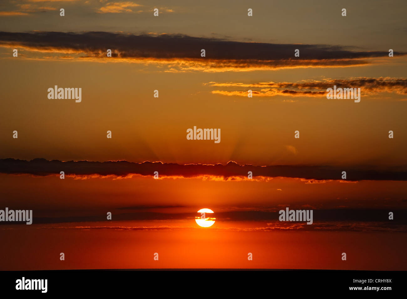 rising sun menorca balearic islands spain Stock Photo