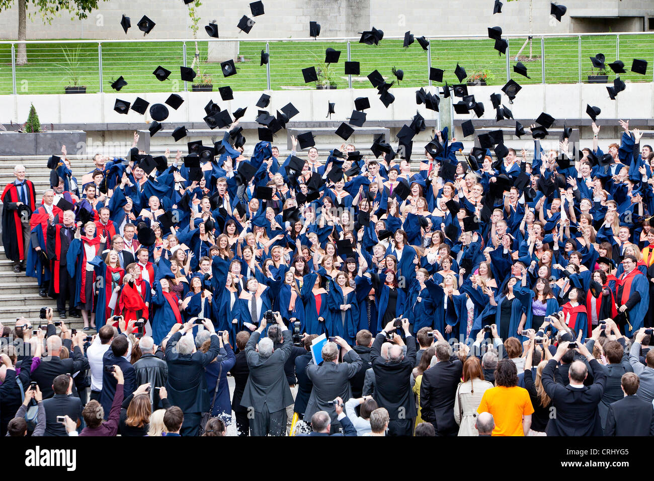 Graduation day at the University of East Anglia in Norwich Stock Photo
