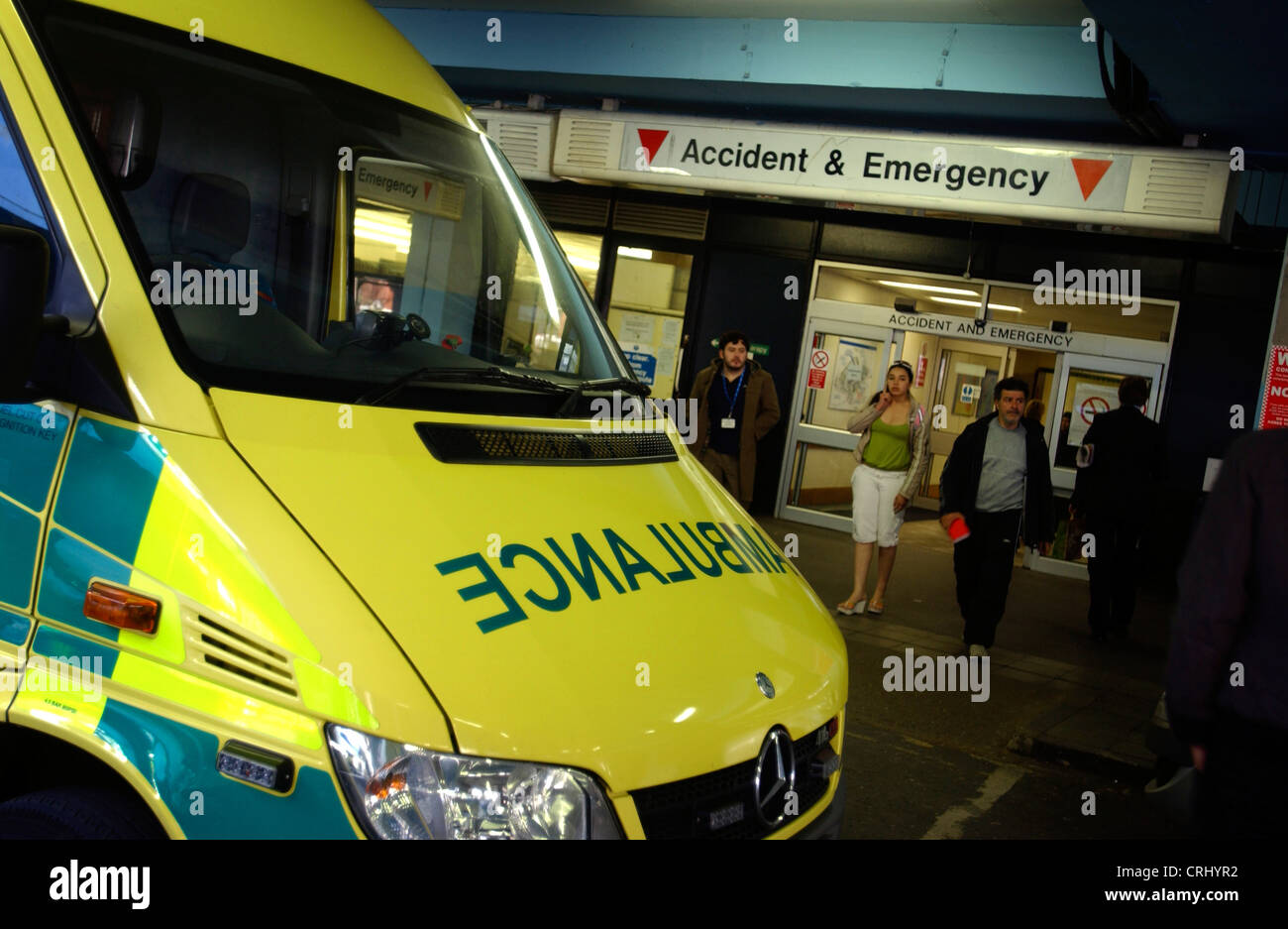 Accident and Emergency entrance to The Royal Free Hospital, London. Stock Photo