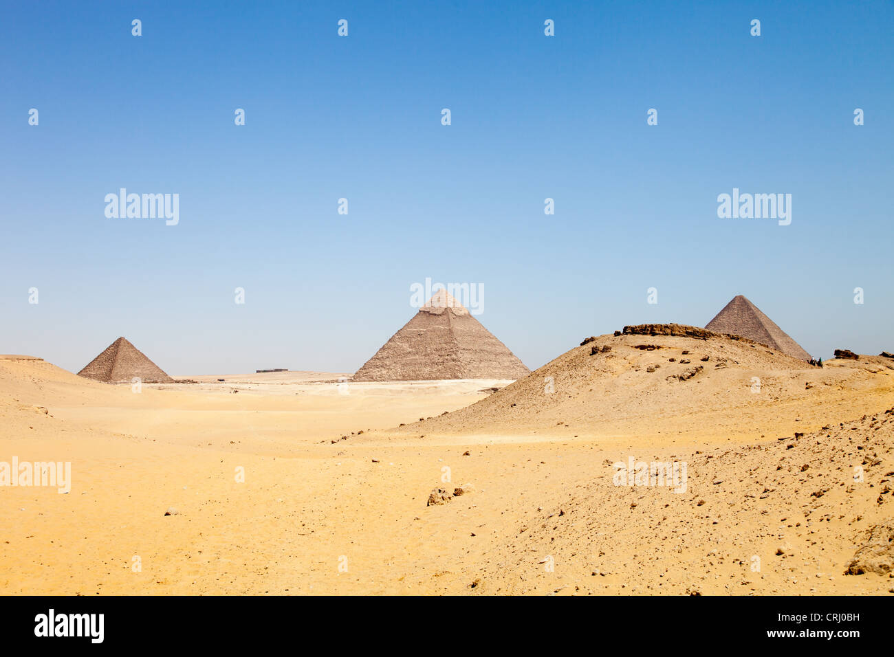 Pyramids of Giza in Cairo, Egypt, Africa Stock Photo