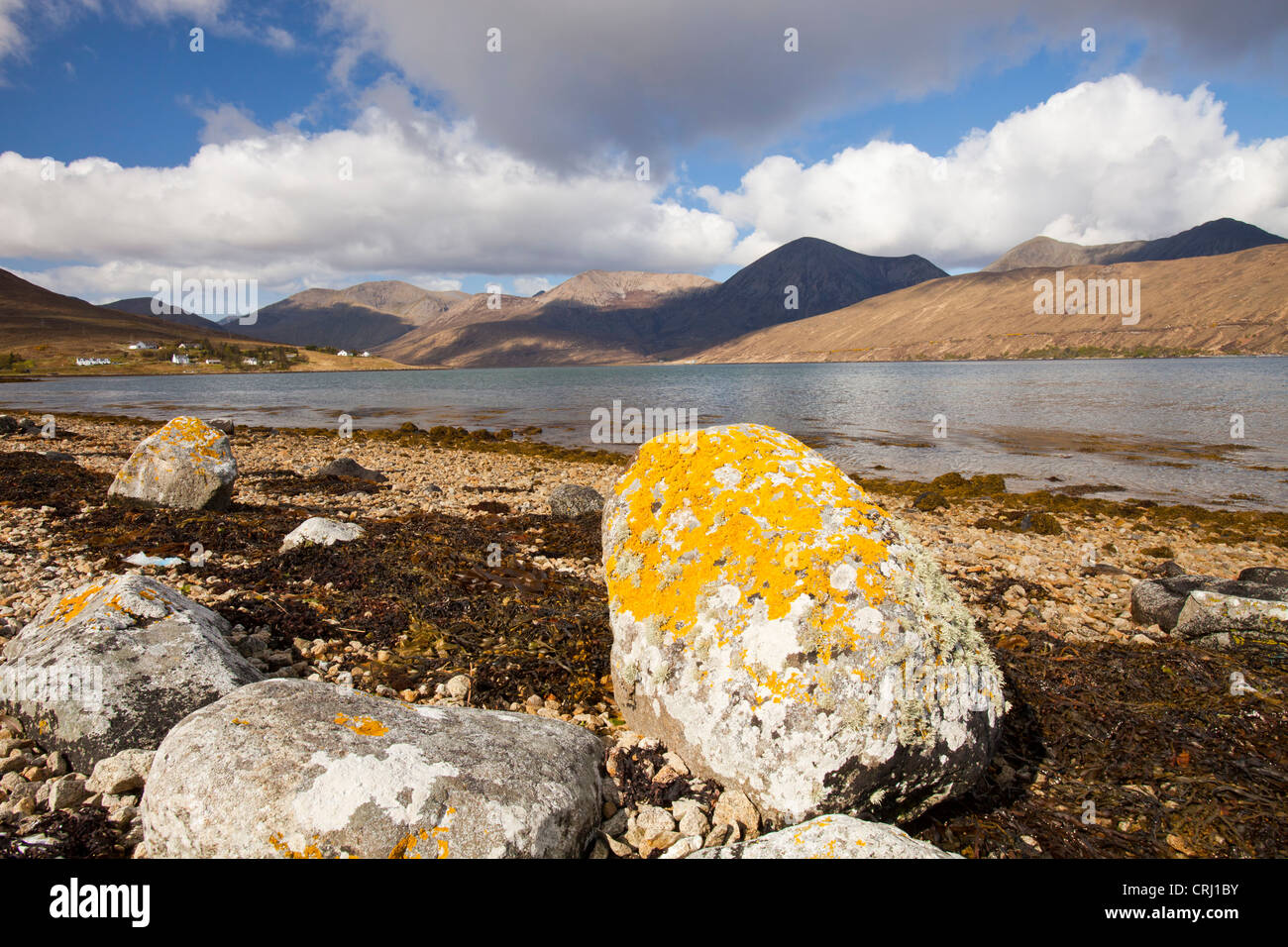 Loch Sligachan, a sea loch on the Isle of Skye, Scotland, UK. Stock Photo