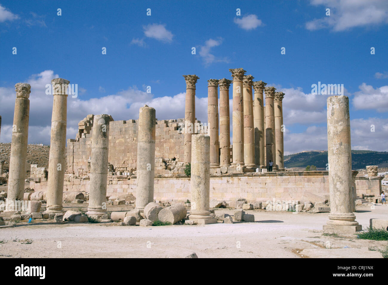 ruins of the temple of Artemis in ancient city of Jerash, Jordan ...