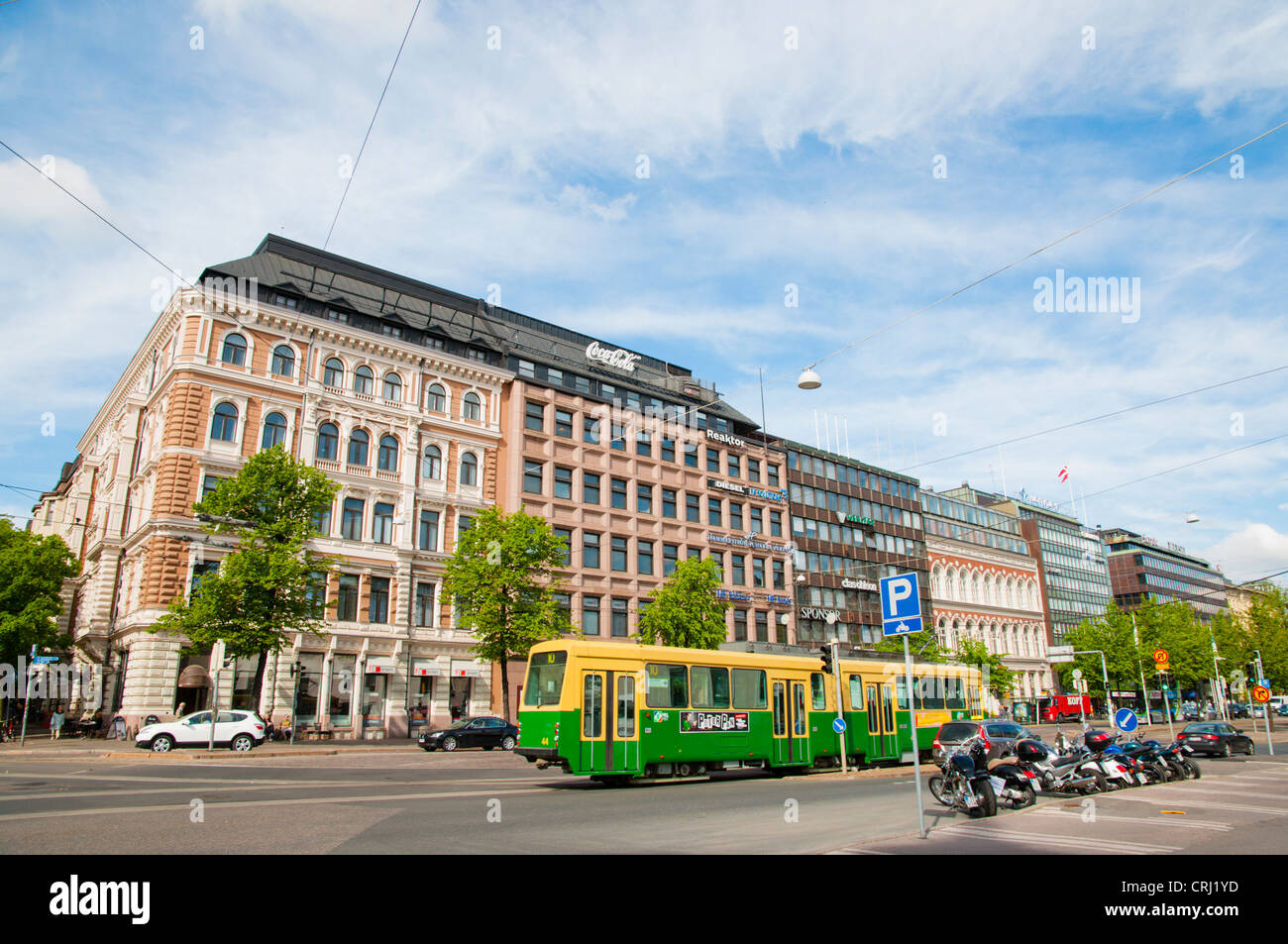 Mannerheimintie street central Helsinki Finland Europe Stock Photo