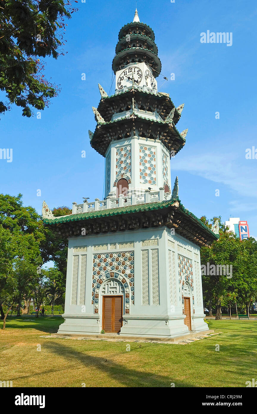 Lumpini Park, clock tower, Thailand, Bangkok Stock Photo