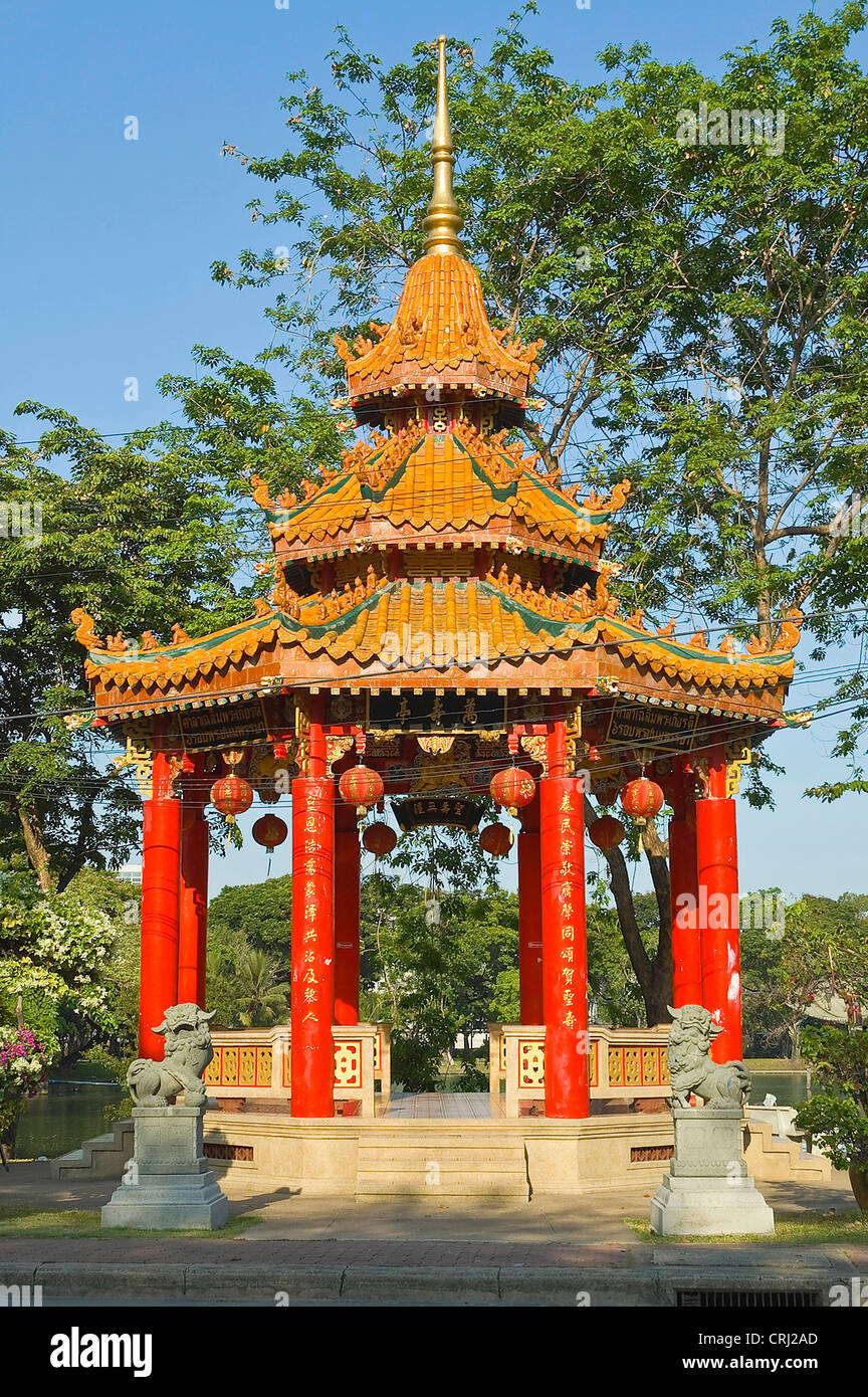 pavillion in Lumpini Park, Thailand, Bangkok Stock Photo