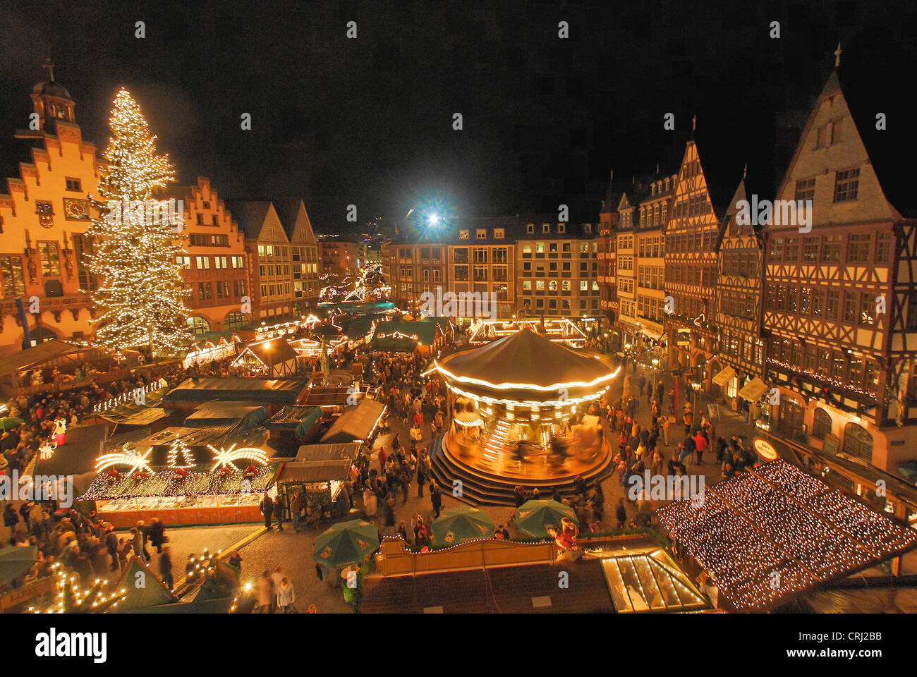 Christmas market, Germany, Frankfurt am Main Stock Photo